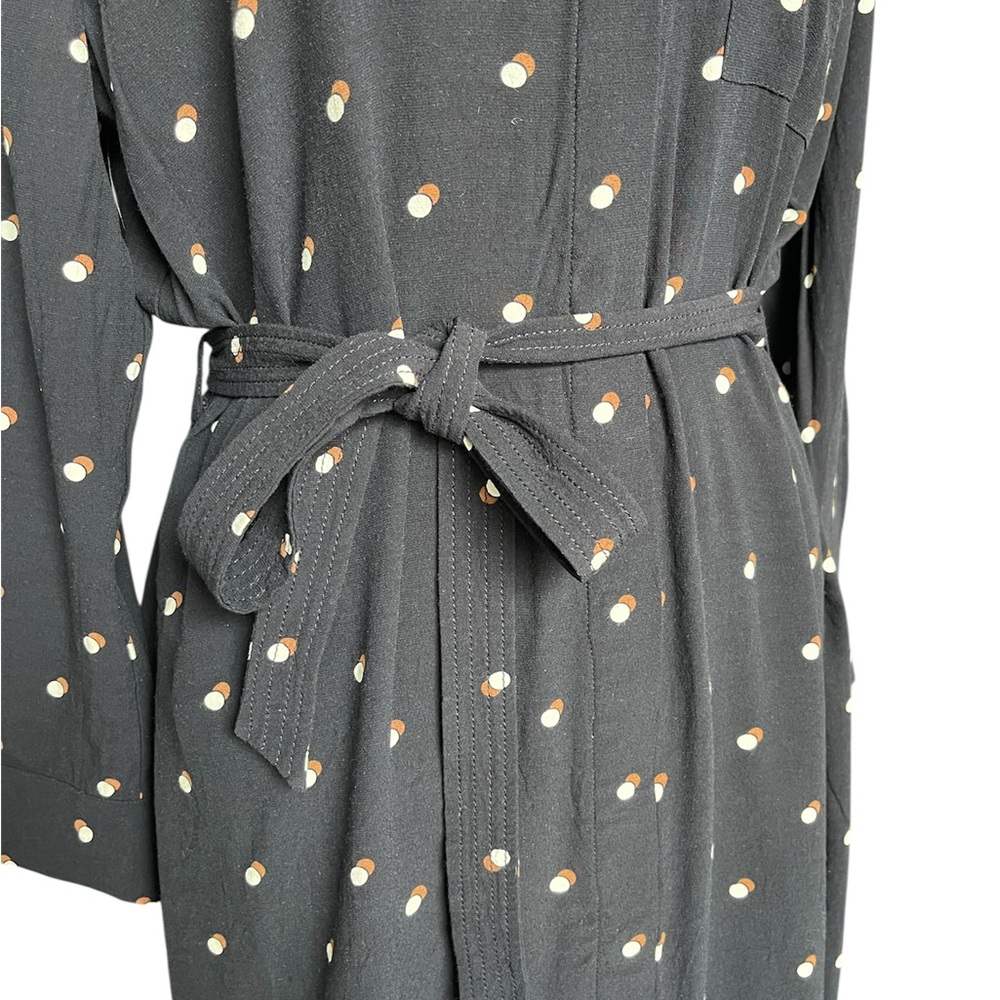 Ann Taylor Double Dot navy long sleeve shirt dress - Picture 9 of 14